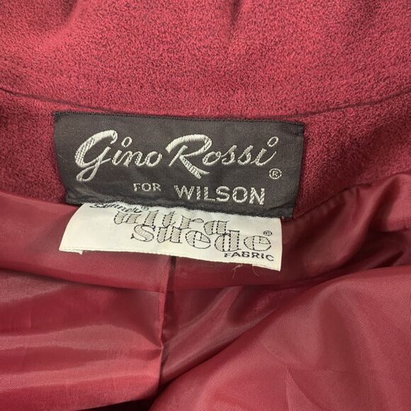 Gino Rossi Wilsons Ultra Suede Women's 16 2Pc Set Red Blazer & Skirt Suit ILGWU - Picture 9 of 16